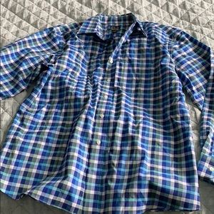 Jos A banks plaid long sleeve button down